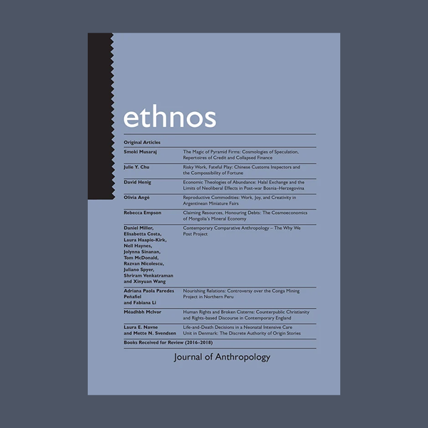 Cover of "Ethnos: Journal of Anthropology"