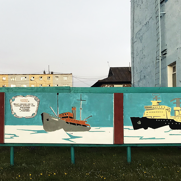 Painted history of the Northern Sea Route, Tiksi. Photo by Olga Povoroznyuk (2019).